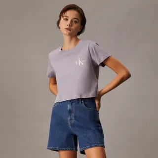【Calvin Klein】官方旗艦館 CK Monogram 短版 T恤_灰色