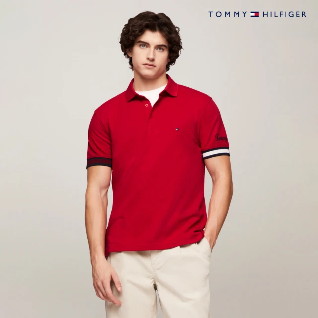 Tommy Hilfiger 官方旗艦館 旗幟袖口修身 Po