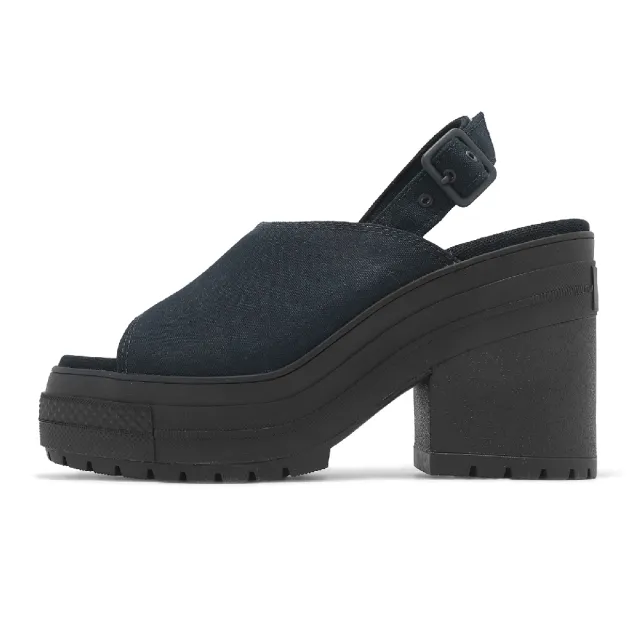 【CONVERSE】休閒鞋 Chuck 70 De Luxe Heel Mule 男鞋 女鞋 黑 1970 露趾涼鞋(A12567C)
