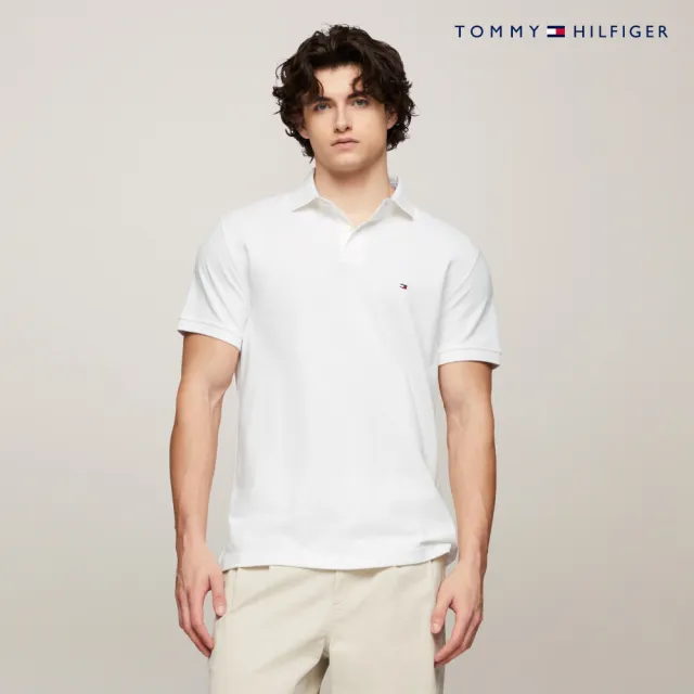 【TOMMY HILFIGER】官方旗艦館 彈力標準版型 Polo 衫_白色