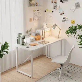 【E家工廠】80公分書桌 電腦桌 工作桌 組裝簡單 桌子 長桌 學習桌(374-KC書桌80公分（白色）)