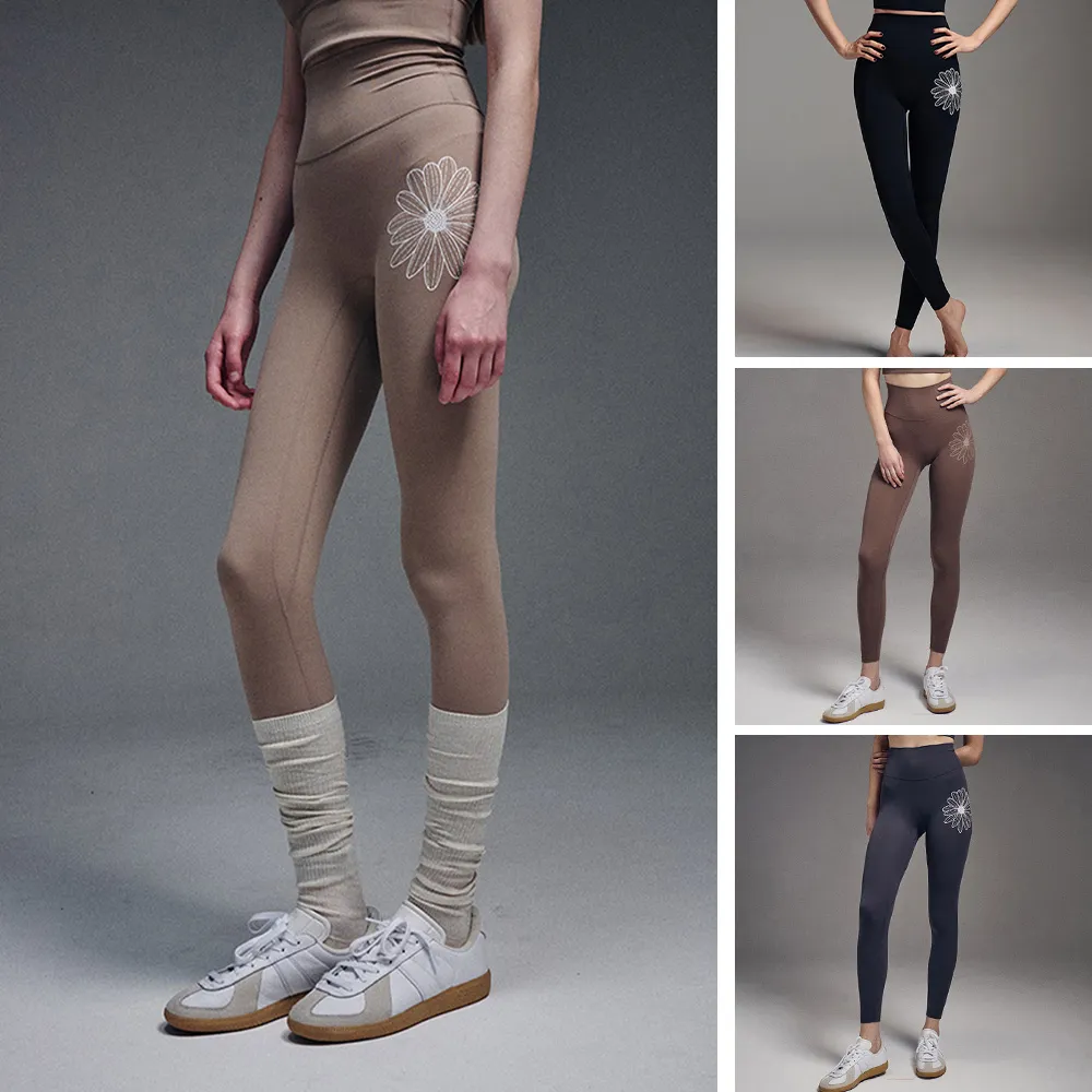 【MARDI MERCREDI】瑜珈束身褲 多色 經典小雛菊 白花 ULTIMATE COMFORT FULL LEGGINGS THEFLOWER