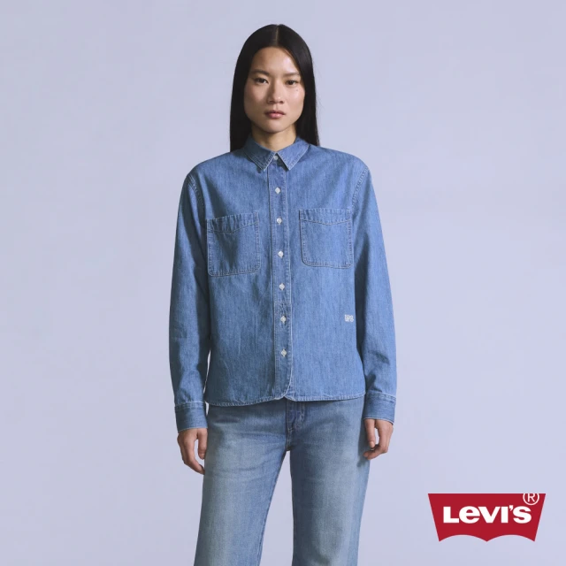 LEVIS Blue Tab™ 女款 經典舒適丹寧襯衫 人氣新品 001LO-0000