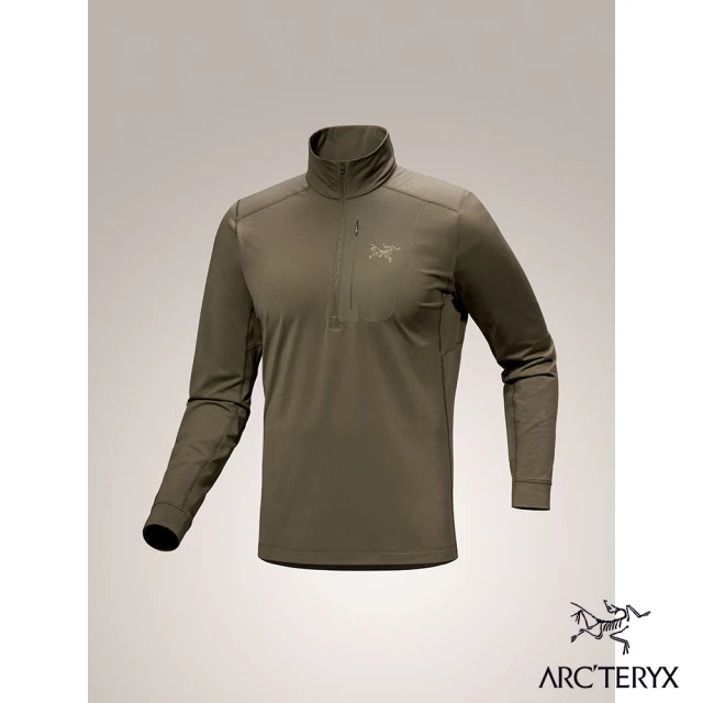 Arcteryx 始祖鳥 男 Rho LT 刷毛內層套頭衫(龍紋綠)