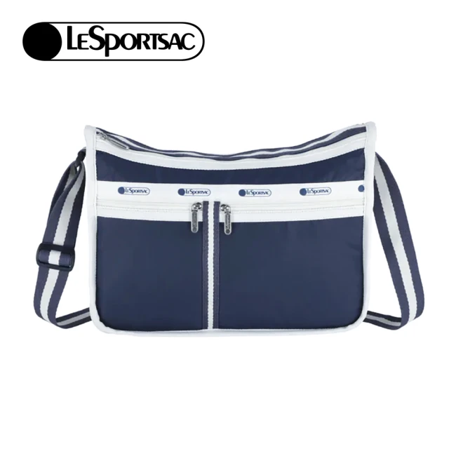 Lesportsac 經典款斜背包(條紋海軍藍)好評推薦