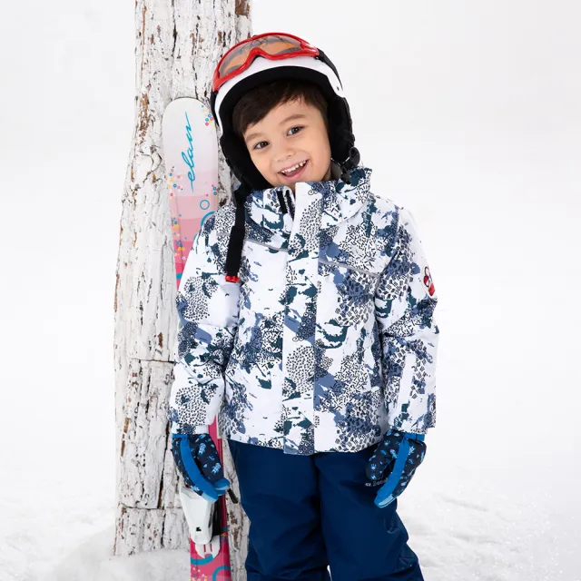 【St.Bonalt 聖伯納】迷彩防風防水保暖雪服外套｜兒童 FK9018(雪衣、雪地、賞雪、滑雪、雪裙)