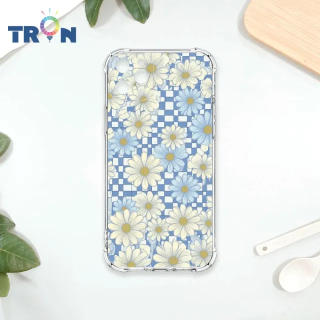 【TRON】三星A系列 日方格小雛菊系列 四角防摔軟殼手機殼(A71/ A70/ A42/ A35/ A34/ A33/ A31/ A15/ A9)