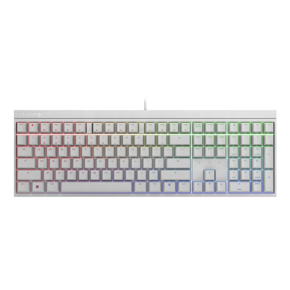 【Cherry】Cherry MX Board 2.0S MX2A RGB 白正刻 青軸(2.0S 白 青軸 二代軸 RGB 電競 鍵盤 機械)