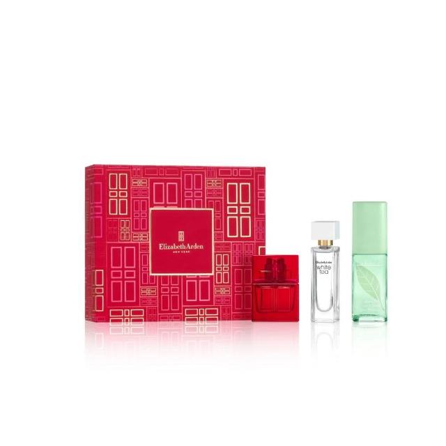 【伊麗莎白雅頓】官方直營 經典人氣香水禮盒 (綠茶噴式香水15ml+紅門香水10ml+白茶香水10ml)