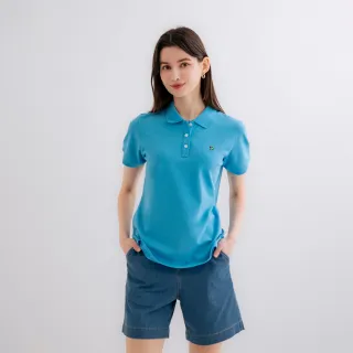 【Arnold Palmer 雨傘】女裝-經典小傘刺繡POLO衫(青藍色)