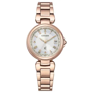 【CITIZEN 星辰】XC 日系限量鑽石光動能鈦電波女錶/  禮物  手錶(EC1037-69A)
