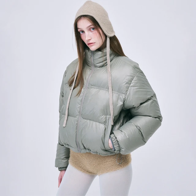 MARDI MERCREDI 短版羽絨外套 墨綠色 CROPPED DOWN JACKET