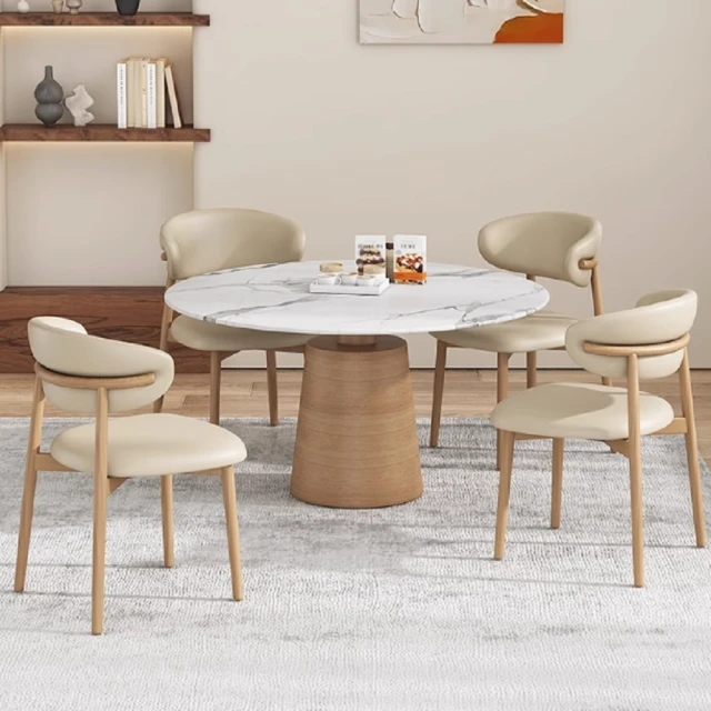 YA STUDIO 現貨清倉 現代簡約仿實木餐椅(椅子 餐椅