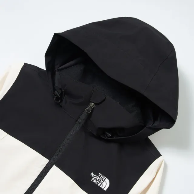 【The North Face】北臉 外套 女 運動連帽外套 防潑水 透氣 衝鋒衣  黑白 NF0A8CK6ROU