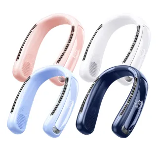 【DTECH】強力降溫無葉掛脖風扇 USB數顯輕量靜音隨身扇 360°環繞降溫頸掛風扇 電風扇