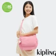 【KIPLING官方旗艦館】『牛角包』桃粉色多袋實用側背包-GABB