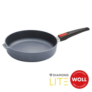 【Woll】德國歐爾DIAMOND LITE新鑽石 鑄造不沾深平底鍋28cm(電磁爐適用/可拆式把手)