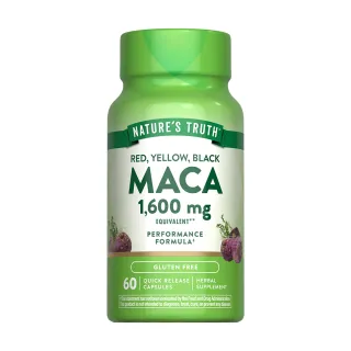 【Nature’s Truth 綠萃淨】澳特馬戰神瑪卡超濃縮膠囊-紅黃黑瑪卡(60粒/瓶)