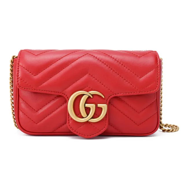 【GUCCI 古馳】476433 經典Marmont系列復古LOGO迷你手機包斜背包(顏色任選)