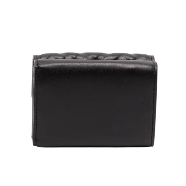 【FENDI 芬迪】Micro Trifold Baguette 微型 三摺疊 納帕皮革 卡夾 短夾 皮夾 黑色 8M0395