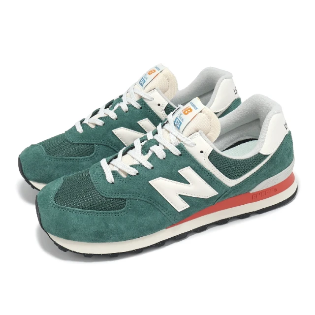 NEW BALANCE 休閒鞋 574 男鞋 女鞋 綠 白 紅 經典 麂皮 緩衝 情侶鞋 NB(U574VPG-D)