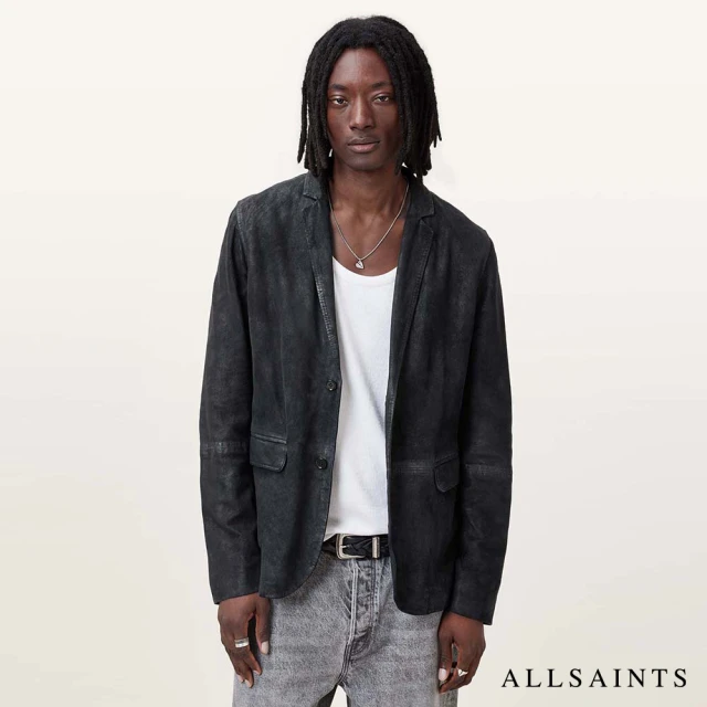 【ALLSAINTS】MONET 絨面羊皮西裝外套皮衣 M018LC(常規版型)