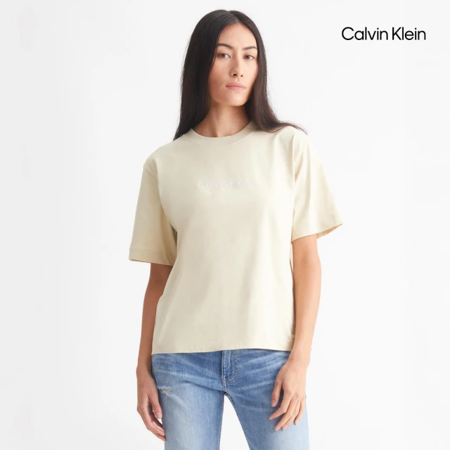 Calvin Klein 官方旗艦館 CK Hero Modern 方形剪裁 T 恤_裸色