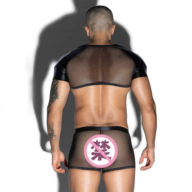 【流行E線】男生情趣內衣褲 猛男性感情趣內衣 男士夜店服 男同志GAY情趣睡衣派對服 表演服(MA7621)