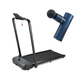 【輝葉】2in1平板跑步機+miniV 3勁化版智能按摩槍(免安裝 HY-20611+HY-10506父親節禮物)