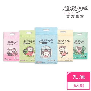 【超凝小姐】益生菌除臭豆腐砂 六入組(貓砂盆清潔)