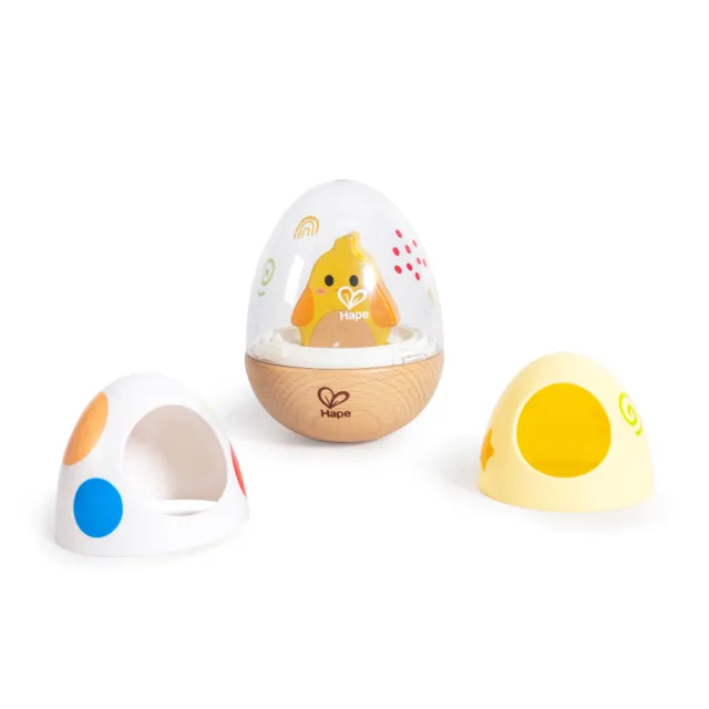 【德國Hape】不倒翁扭蛋疊疊樂(聲音玩具/不倒翁遊戲/木製玩具/木頭玩具)