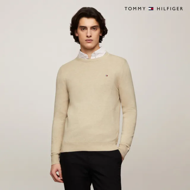 【TOMMY HILFIGER】官方旗艦館 Amherst 圓領毛衣_裸色