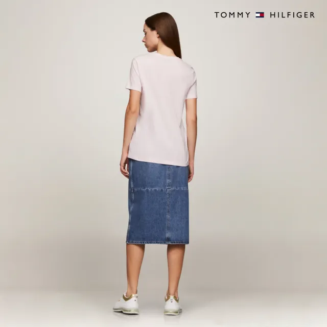 【TOMMY HILFIGER】官方旗艦館 旗幟標誌圖案 T 恤_粉紅色