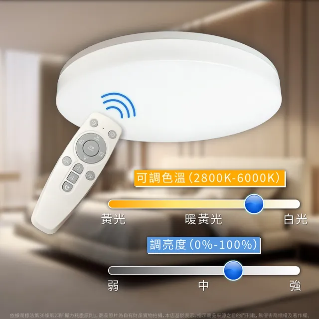 【Everlight 億光】LED 星晴 30W 遙控調光調色 吸頂燈 天花板燈(3-4坪) 全電壓