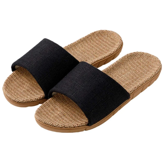 小樽漁場 日本製 小黑貓室內靜音拖鞋(22-24.5CM 室