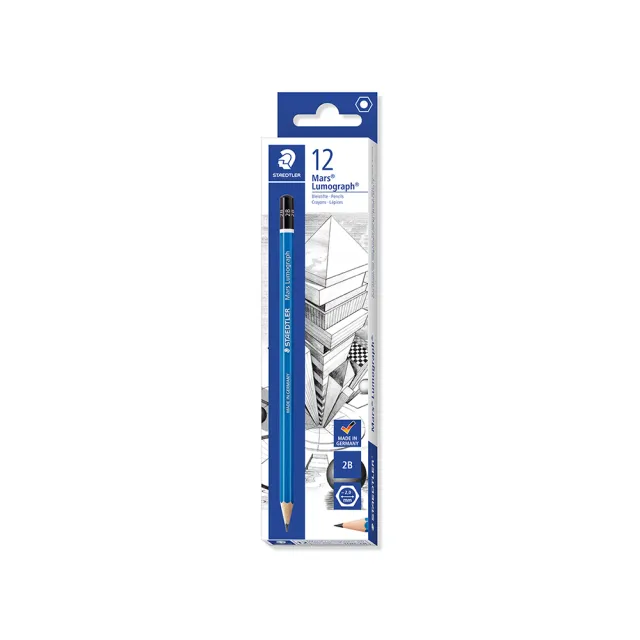 【STAEDTLER 施德樓】施德樓 頂級藍桿素描鉛筆-打裝12入 MS100