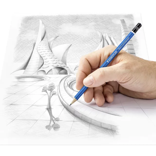 【STAEDTLER 施德樓】施德樓 頂級藍桿素描鉛筆-打裝12入 MS100