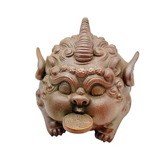 【藏古祥館】柴燒咬金獸 淺色(柴燒)