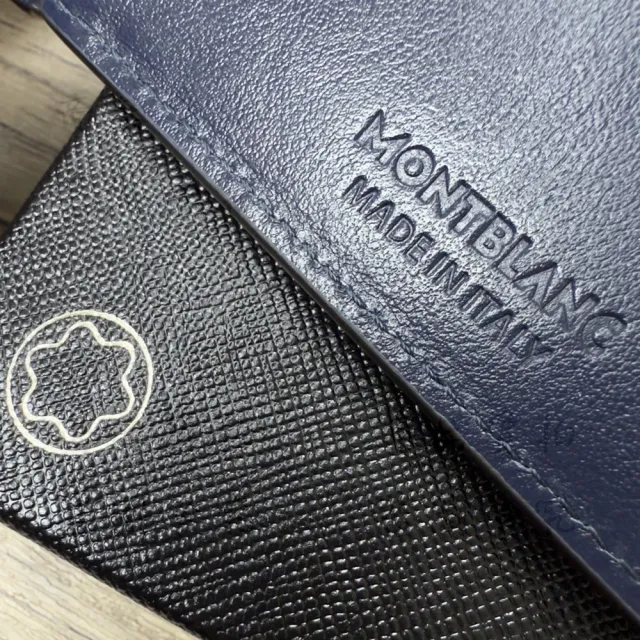 【MONTBLANC 萬寶龍】萬寶龍大師傑作（大班）系列皮夾 6 卡式 墨水藍(131692)