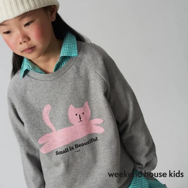 weekend house kids Dog有機棉大學T(黃