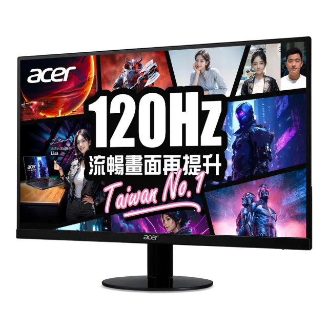 【Acer 宏碁】S+ 福利品 SA270 G0 電腦螢幕(27型/FHD/120Hz/1ms/IPS)