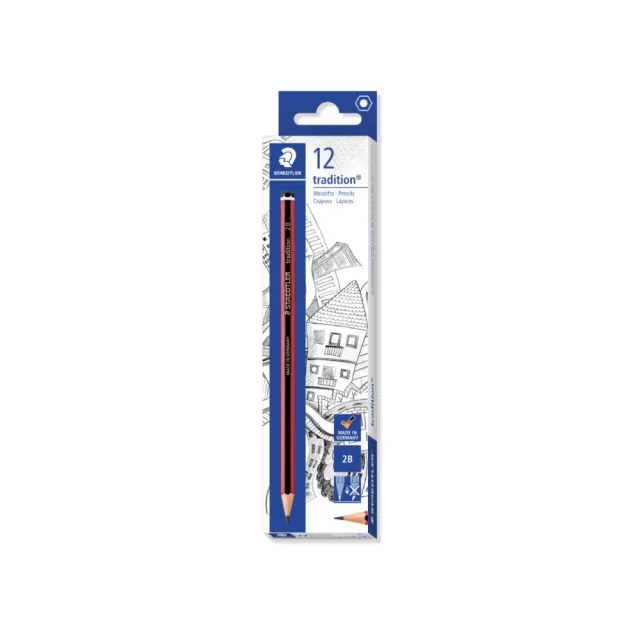 【STAEDTLER 施德樓】施德樓 紅武士經典繪圖鉛筆-打裝12入 MS110
