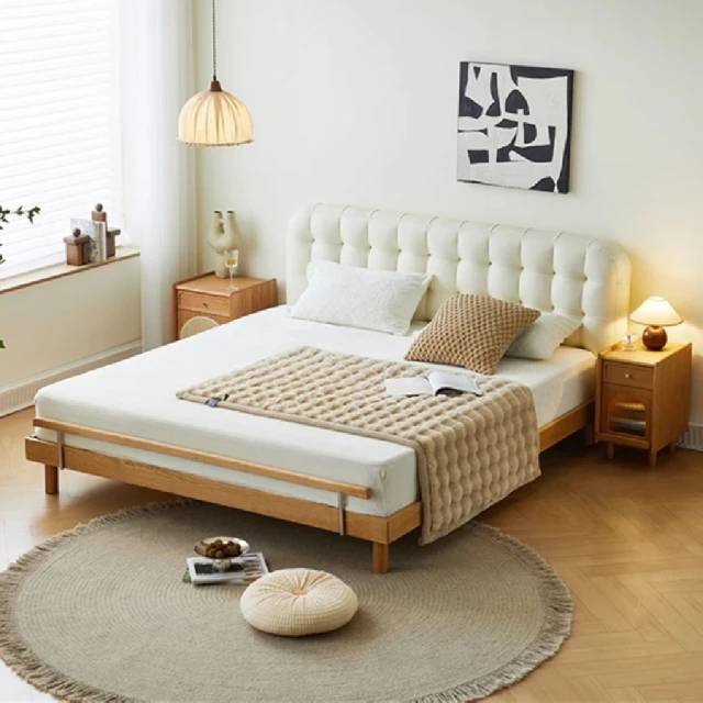 Taoshop 淘家舖Taoshop 淘家舖 M - 科技布實木床｜家具軟包床｜主臥雙人床 - MS085(1.5米 不含床墊)