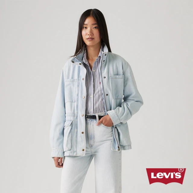 LEVIS 女款 立領收腰短大衣 / 多口袋 人氣新品 001FW-0001