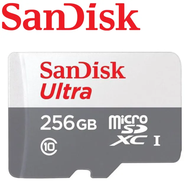 【SanDisk 晟碟】256GB 100MB/s Ultra microSDXC TF UHS-I C10 記憶卡(平輸)