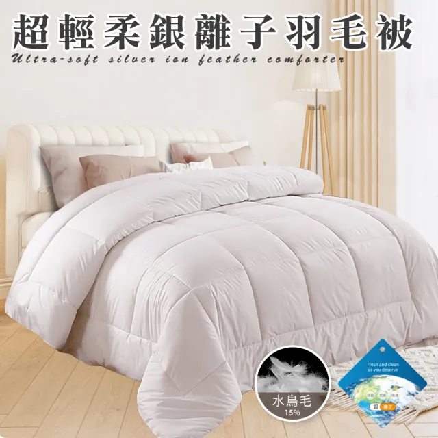【三浦太郎】舒眠重磅銀離子超輕柔羽毛被3.0Kg(羽絲絨被/羽絨被/棉被/被子)