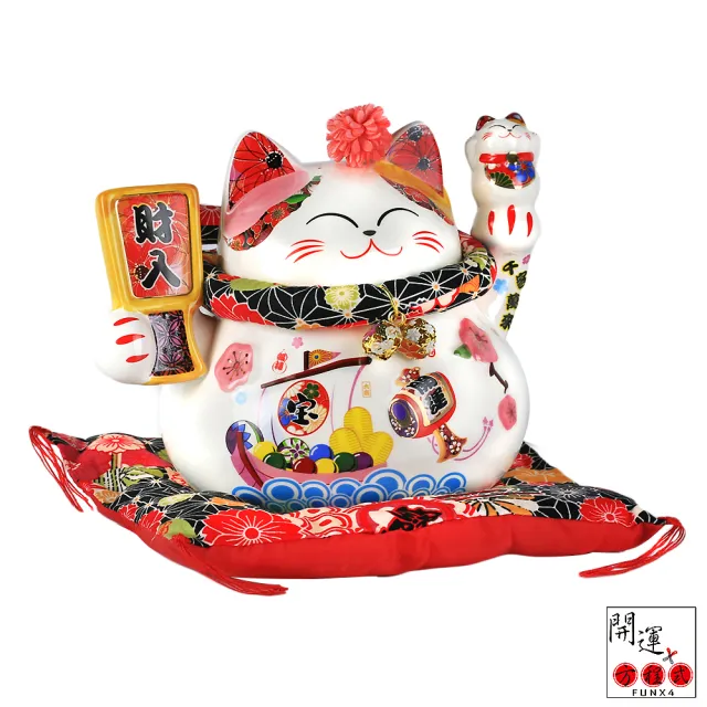 【開運方程式】招財貓存錢筒撲滿17.5cm一定進財有錢花(聚寶盆風水擺件禮盒送禮開運/入厝禮)