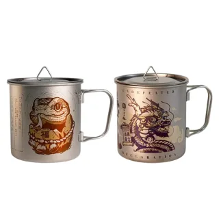 【Keith】2025 新春限定組 龍發財 福神不倒翁 雷雕鈦杯(500ml Ti3205 杯子 露營 逐露天下)