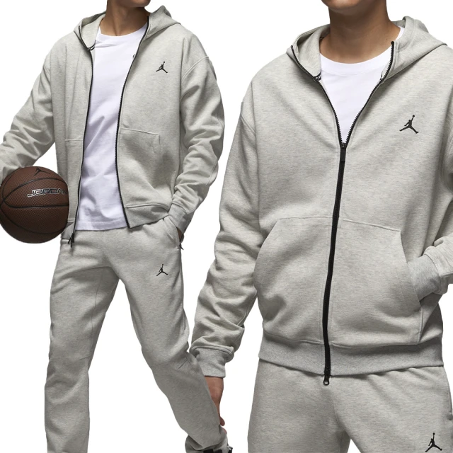 NIKE 耐吉 Jordan Sport Hoop 男款 灰色 連帽 雙向拉鍊 運動外套 喬丹 外套 FV8603-050