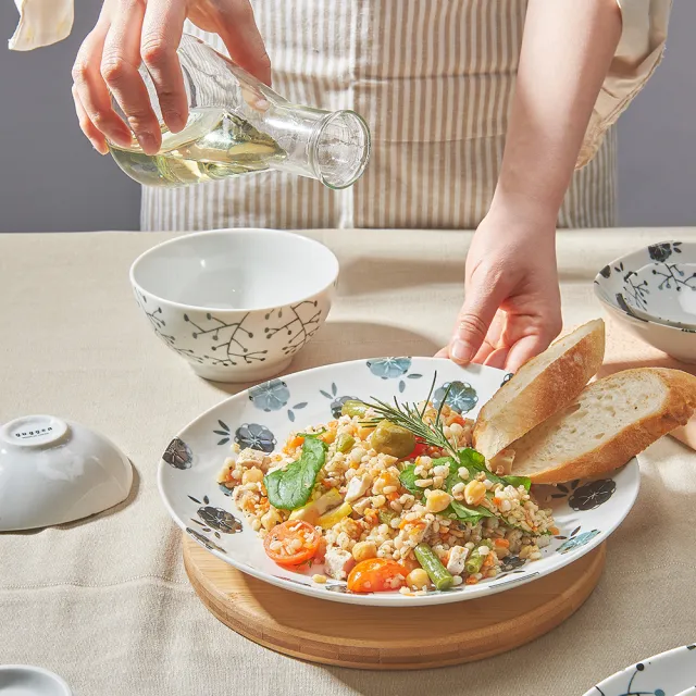 【NEOFLAM】日本製Guggen Foret系列瓷器-碗碟4入組(飯碗x2+餐碟Sx2-花色任選)